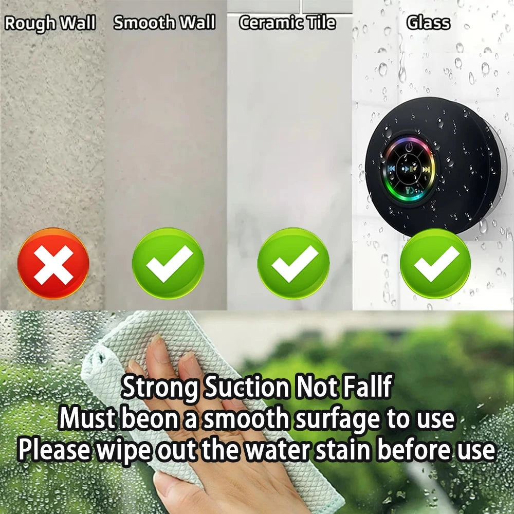 Cauldrix™ AquaBeat Portable Bluetooth Shower Speaker
