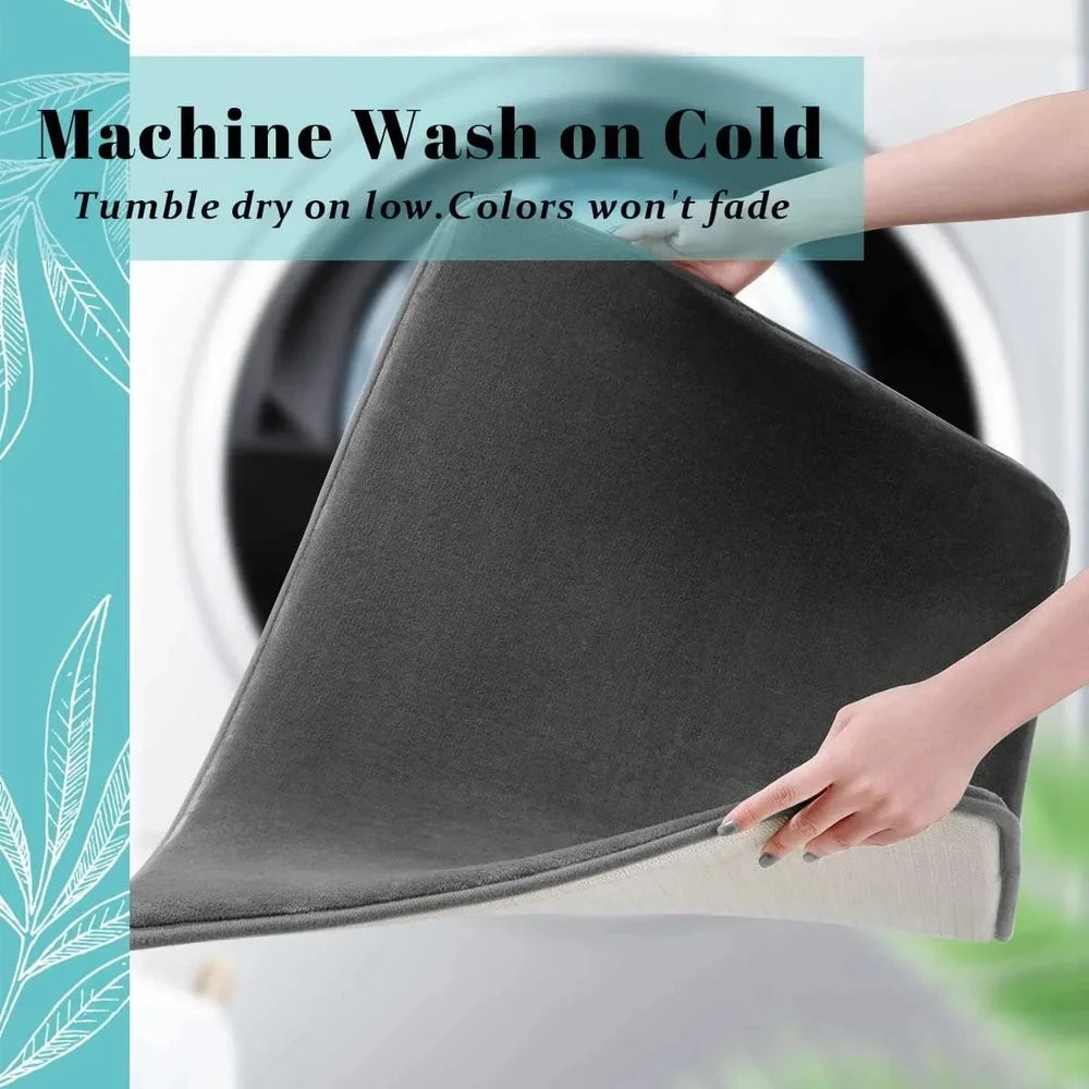Cauldrix™ CloudStep Memory Foam Bath Mat – Quick-Dry & Non-Slip Bathroom Rug