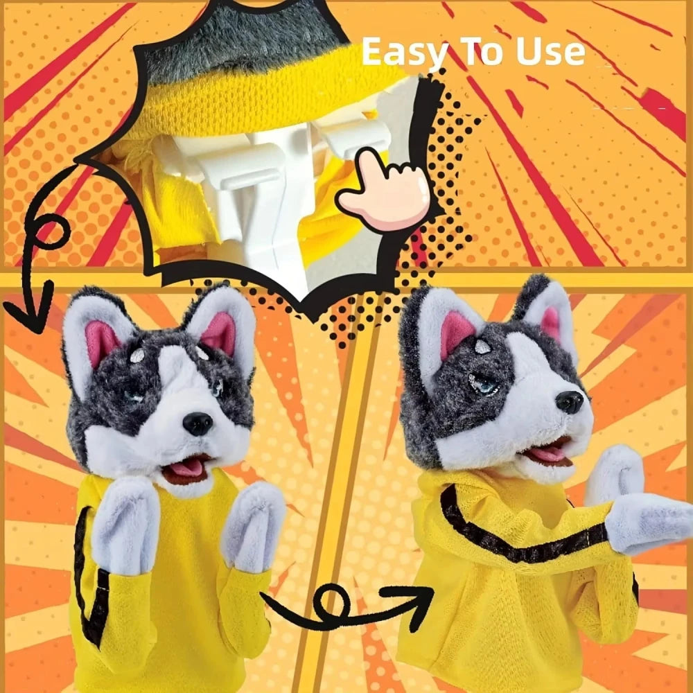 Kung Fu Husky Dog Boxer Funny Hand Puppet Party Favor