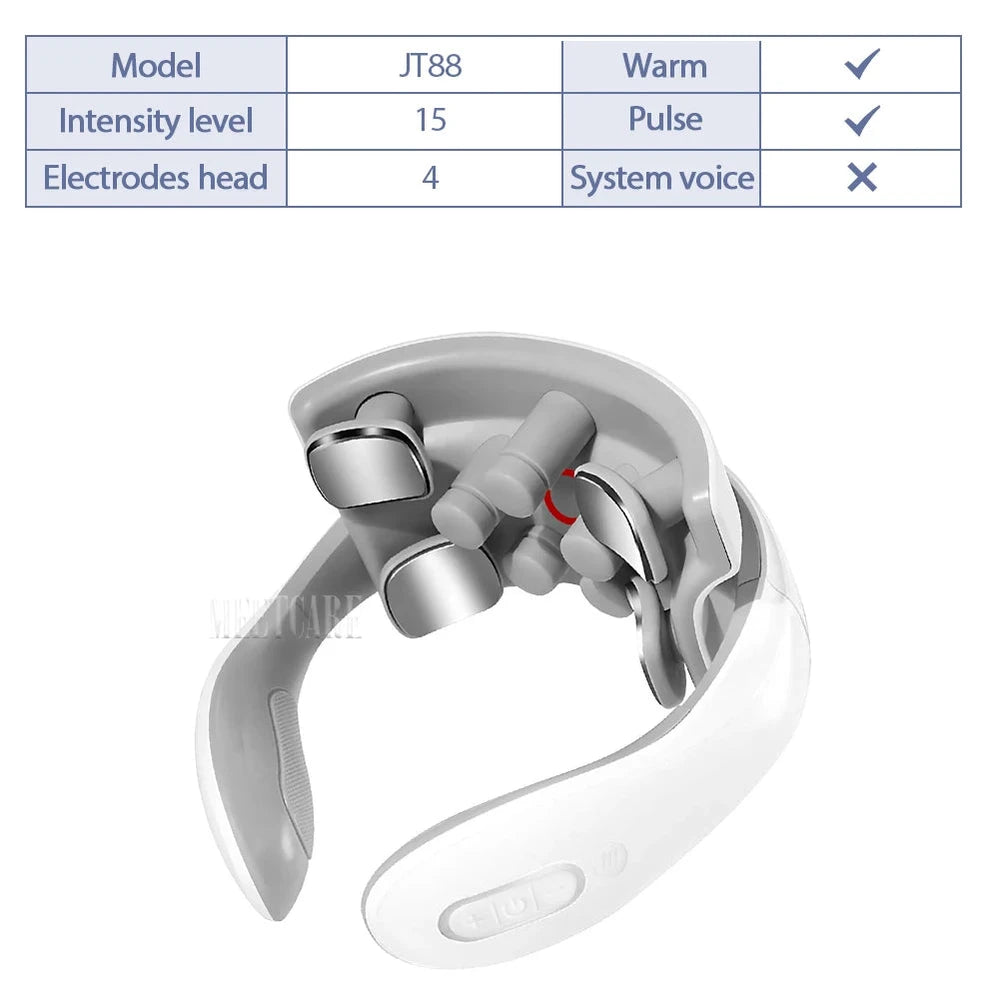 Cauldrix™ PulseRelief Pro – Wireless TENS Neck & Shoulder Massager with Heat