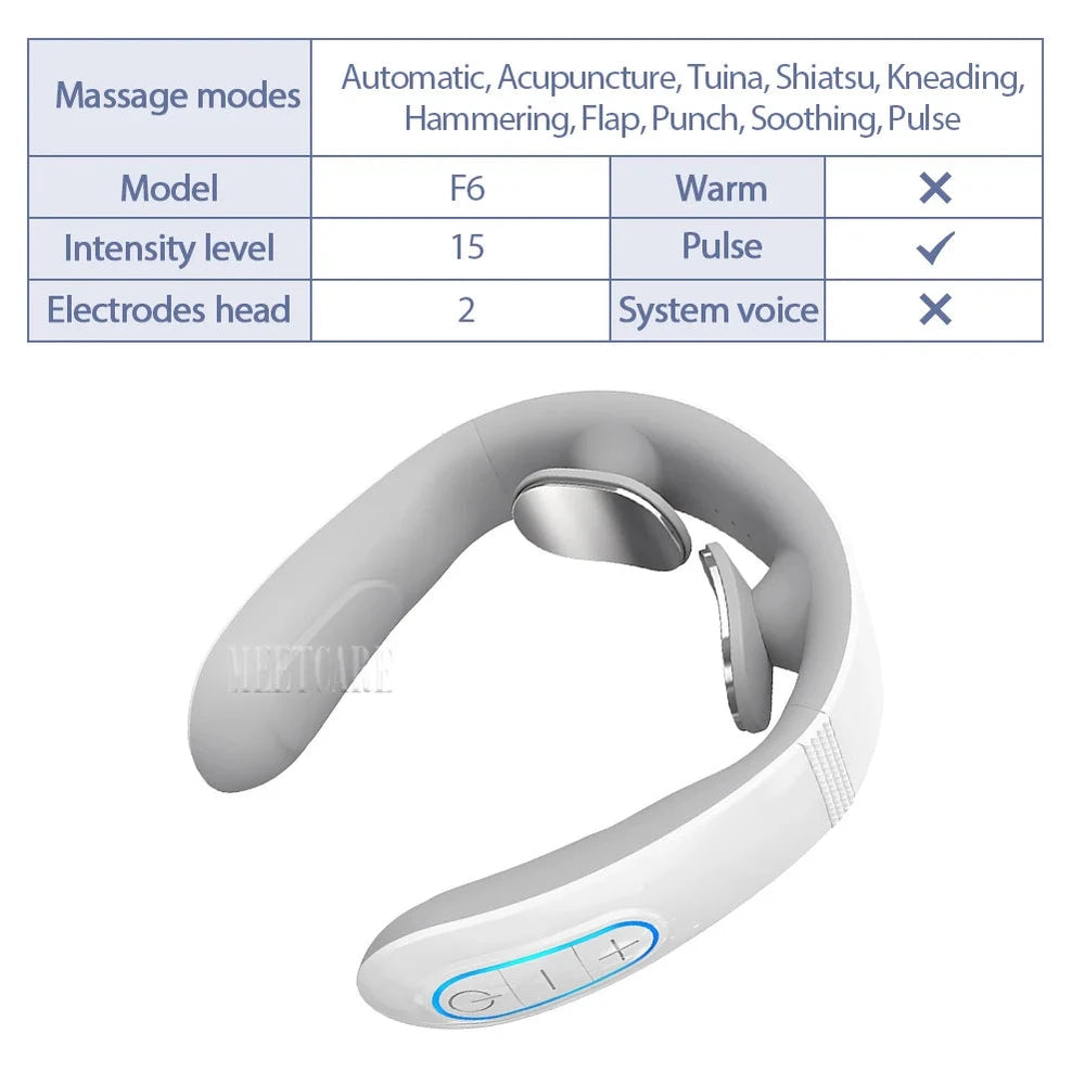 Cauldrix™ PulseRelief Pro – Wireless TENS Neck & Shoulder Massager with Heat