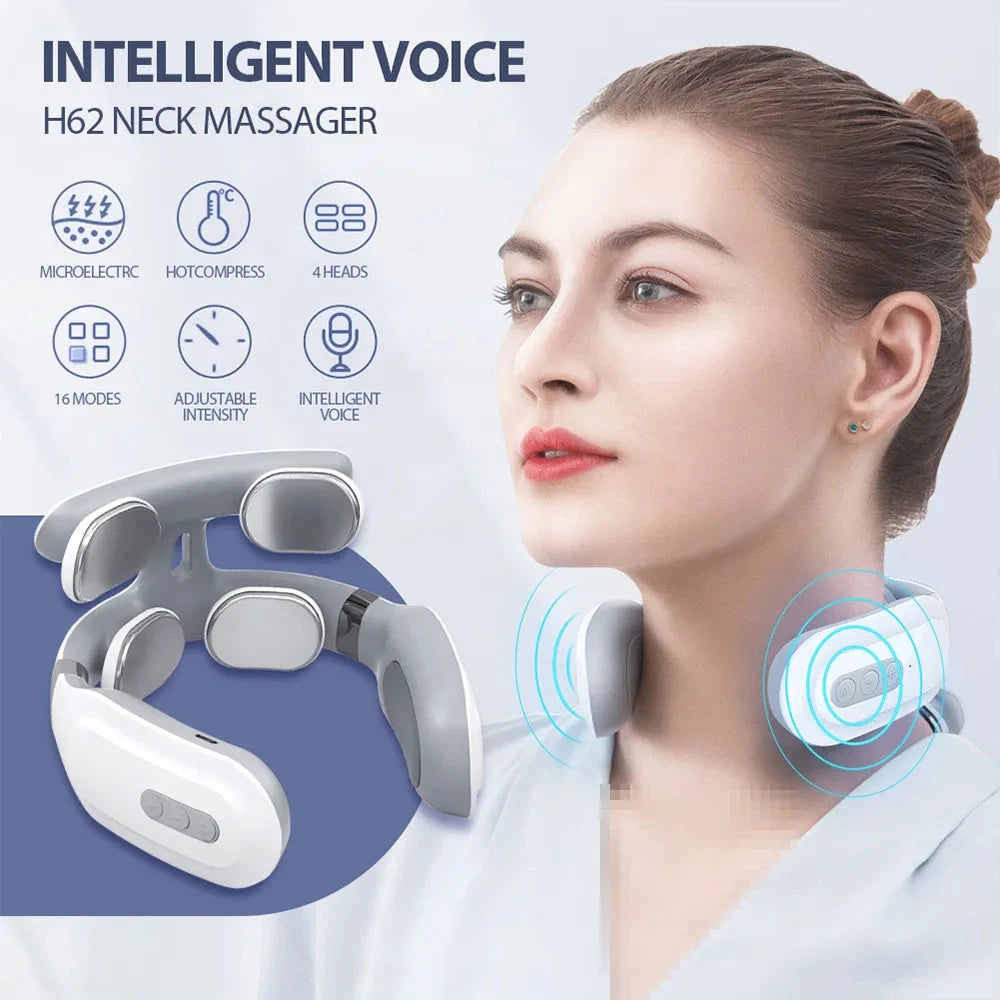 Cauldrix™ PulseRelief Pro – Wireless TENS Neck & Shoulder Massager with Heat
