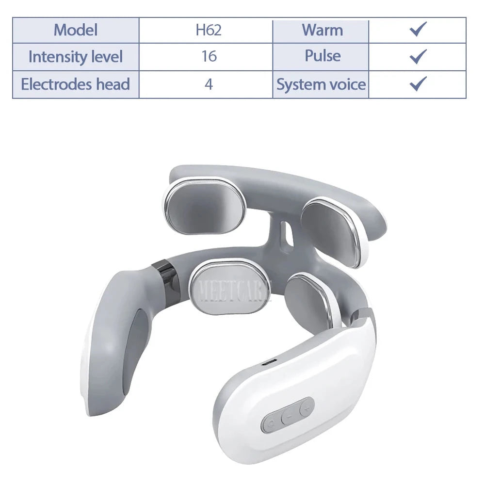 Cauldrix™ PulseRelief Pro – Wireless TENS Neck & Shoulder Massager with Heat