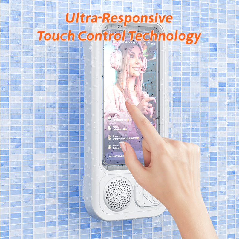 Cauldrix™ AquaSound Pro Waterproof Bluetooth Shower Phone Mount