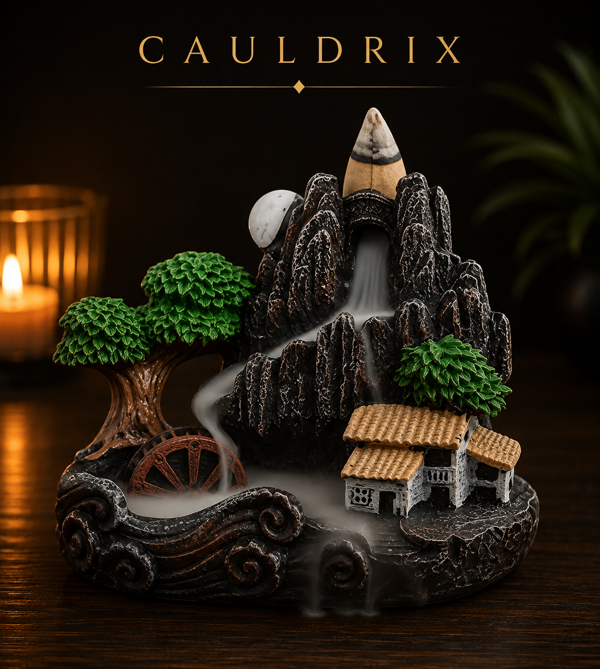 Cauldrix™ Serenity Falls Backflow Incense Burners