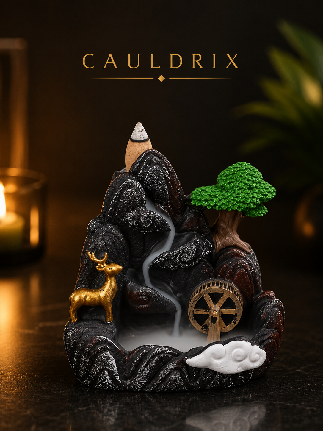 Cauldrix™ Serenity Falls Backflow Incense Burners
