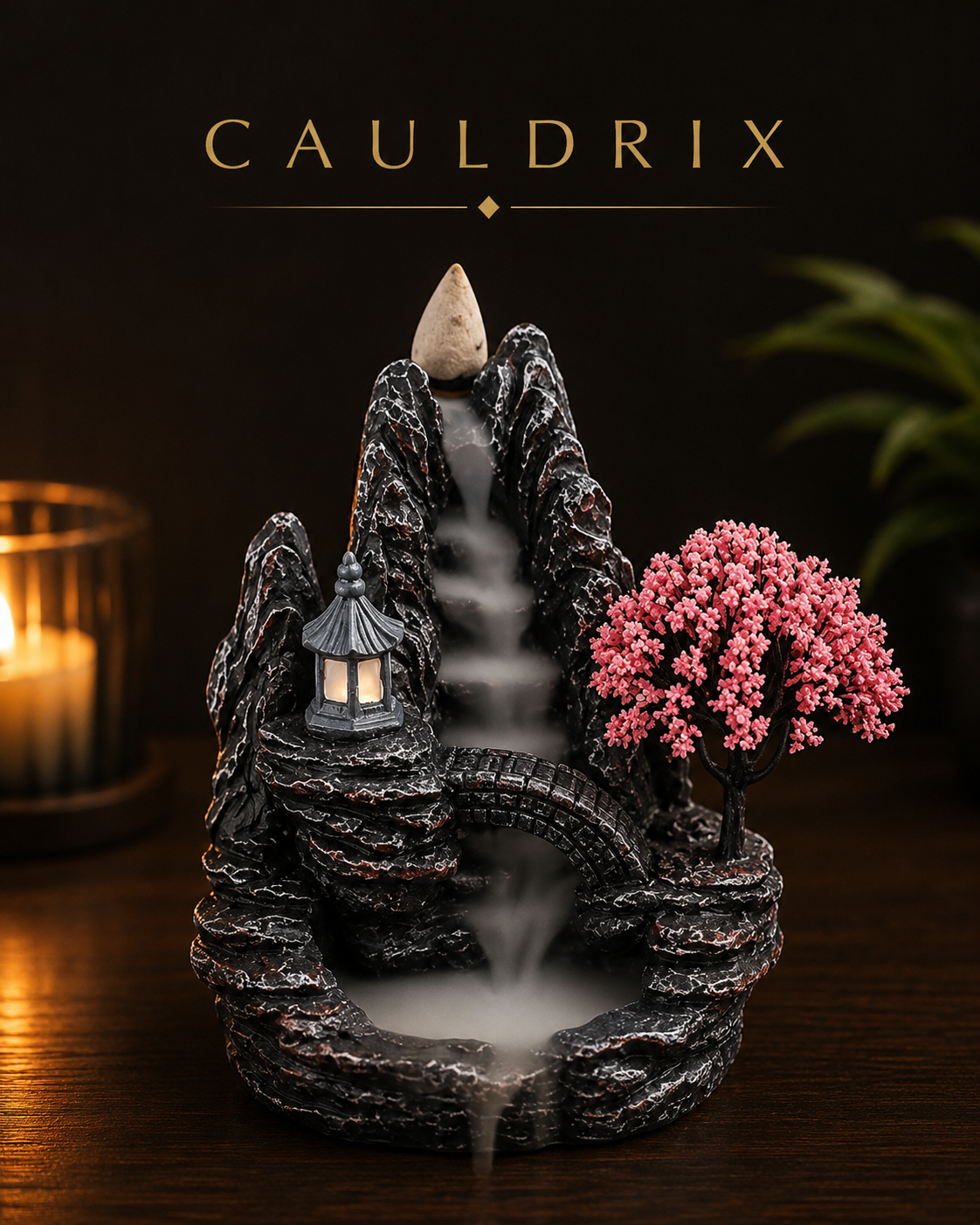 Cauldrix™ Serenity Falls Backflow Incense Burners