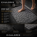Cauldrix™ CloudStep Cobblestone Memory Foam Bath Mat – Quick-Dry & Non-Slip Bathroom Rug