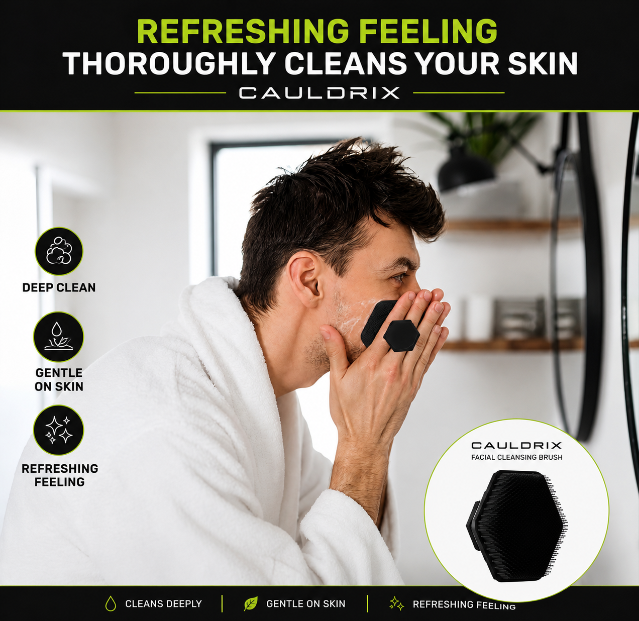 Cauldrix™ ForgeScrub 1-4 Silicone Face & Body Brush