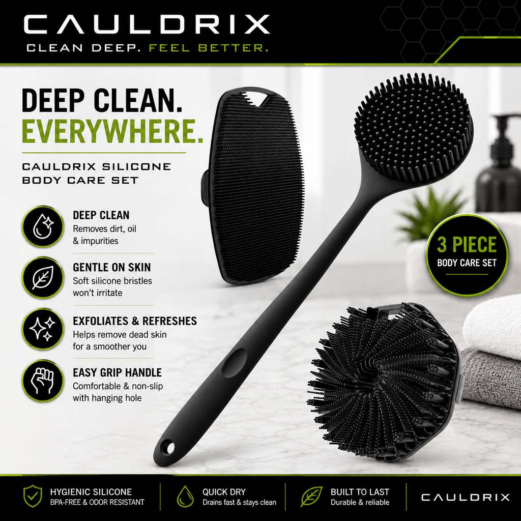 Cauldrix™ ForgeScrub 1-4 Silicone Face & Body Brush