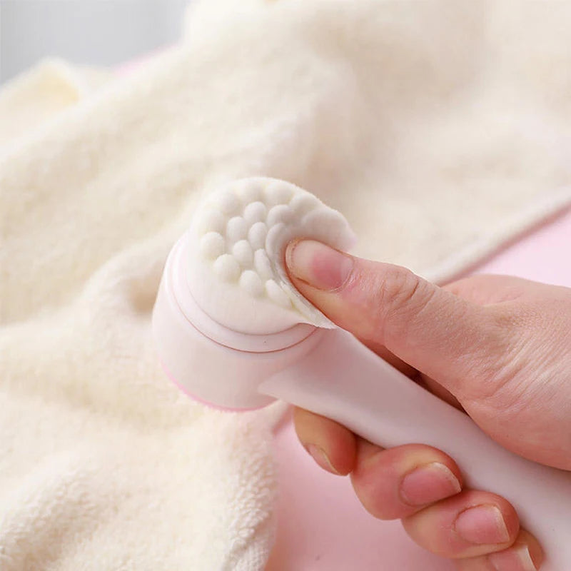 Cauldrix™ PureGlow 3D Double-Sided Silicone Facial Cleansing Brush | Soft Bristles, Gentle Exfoliation & Facial Massage